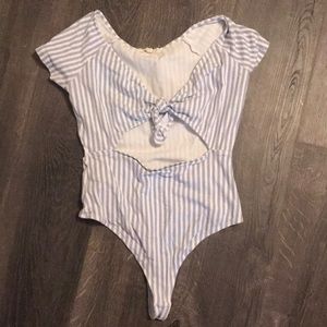 Striped bodysuit